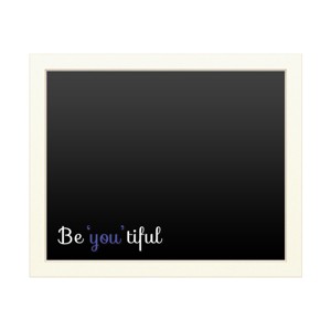 Functional Chalkboard with Printed Artwork - ABC 'Be You Tiful' Chalk Board Wall Sign - 1 of 4