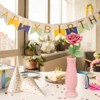Unique Bargains Ceramic Look Wedding Table Centerpieces Decor Plastic Flower Vase 2 Pcs - 4 of 4
