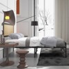 Full Size Bed Frame with Storage Space Under The Bed, Metal Bed Frame with Rattan Headboard and Footboard, Sturdy Platform Bed Frame, No Box Spring - 3 of 4