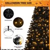 Angel Sar 8FT Pre-lit Black Christmas Tree, 550 LED Lights with Remote, 1450 Branch Tips, Hinged Design for Home Office Party - 4 of 4