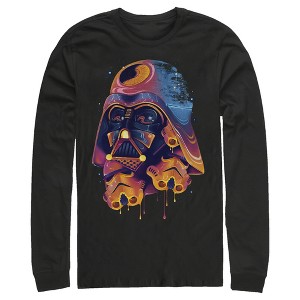 Men's Star Wars Psychedelic Darth Vader Long Sleeve Shirt - 1 of 4