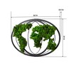 ChicFurnit Wall Art Moss World Map Metal Wall Decor Earth Design Natural Style for Home Living Room and Office, Green, 32"*21"*0.3" - 3 of 4