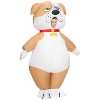 SYNCFUN Adults Inflatable Halloween Costumes, Full Body Bulldog Inflatable Costume, Brown Blow Up Puppy Costumes - 4 of 4