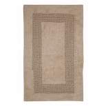 Classic Racetrack Cotton Bath Rug 20" x 30" Natural by Perthshire Platinum Collection