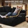 Aukfa Oversized Cloud Sofa Chaise Lounge,2-Piece Corduroy Sleeper Sectional with Pillows, Deep Seat, No Assembly Required - 3 of 4