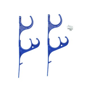 Northlight Pole and Vacuum Hose Swimming Pool Accessory Hangers 2pc 12.75" - Blue - 1 of 3