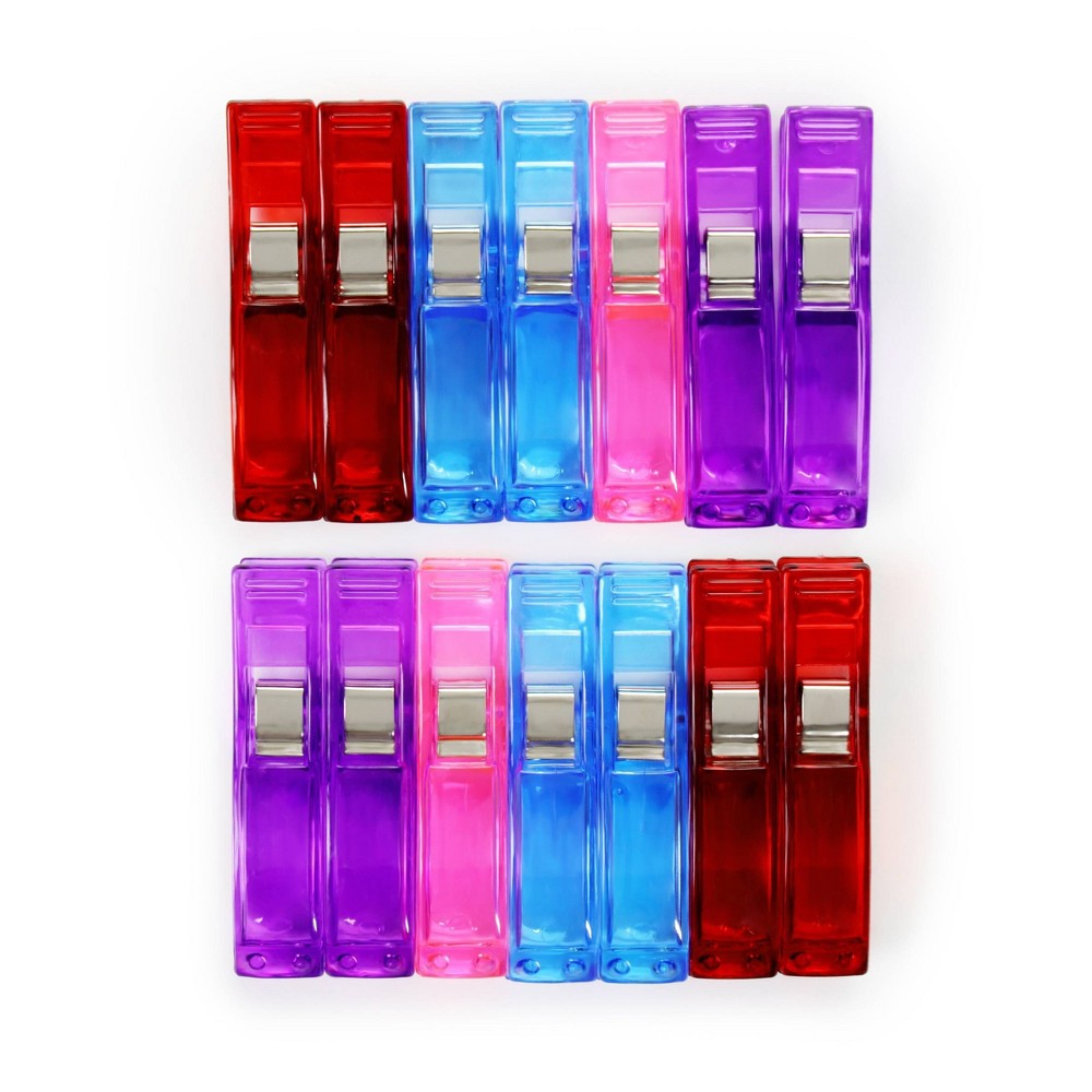 Photos - Accessory Prym 14pc Love Large Fabric Clips: Sewing Kit & Supplies, Plastic, with Carrying Case 