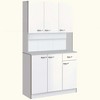 KIGFTSOD Tall Kitchen Pantry Cabinet with Microwave Stand, 6 - Door Modern Hutch with Countertop, Storage Drawer & 3 Adjustable Shelves - 2 of 4