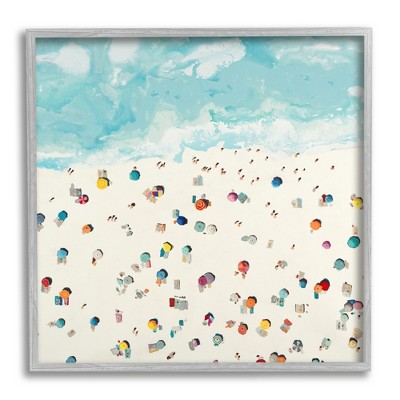 Stupell Industries Abstract People on Beach Framed Giclee Art