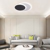Dewdrop Modern LED Flush Mount Ceiling Light Black and White Round Fixture for Bedroom Living Room - 4 of 4