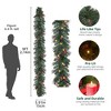 9ft Lighted Christmas Garland, Artificial Pre Lit Xmas Garland Decorations - 2 of 4