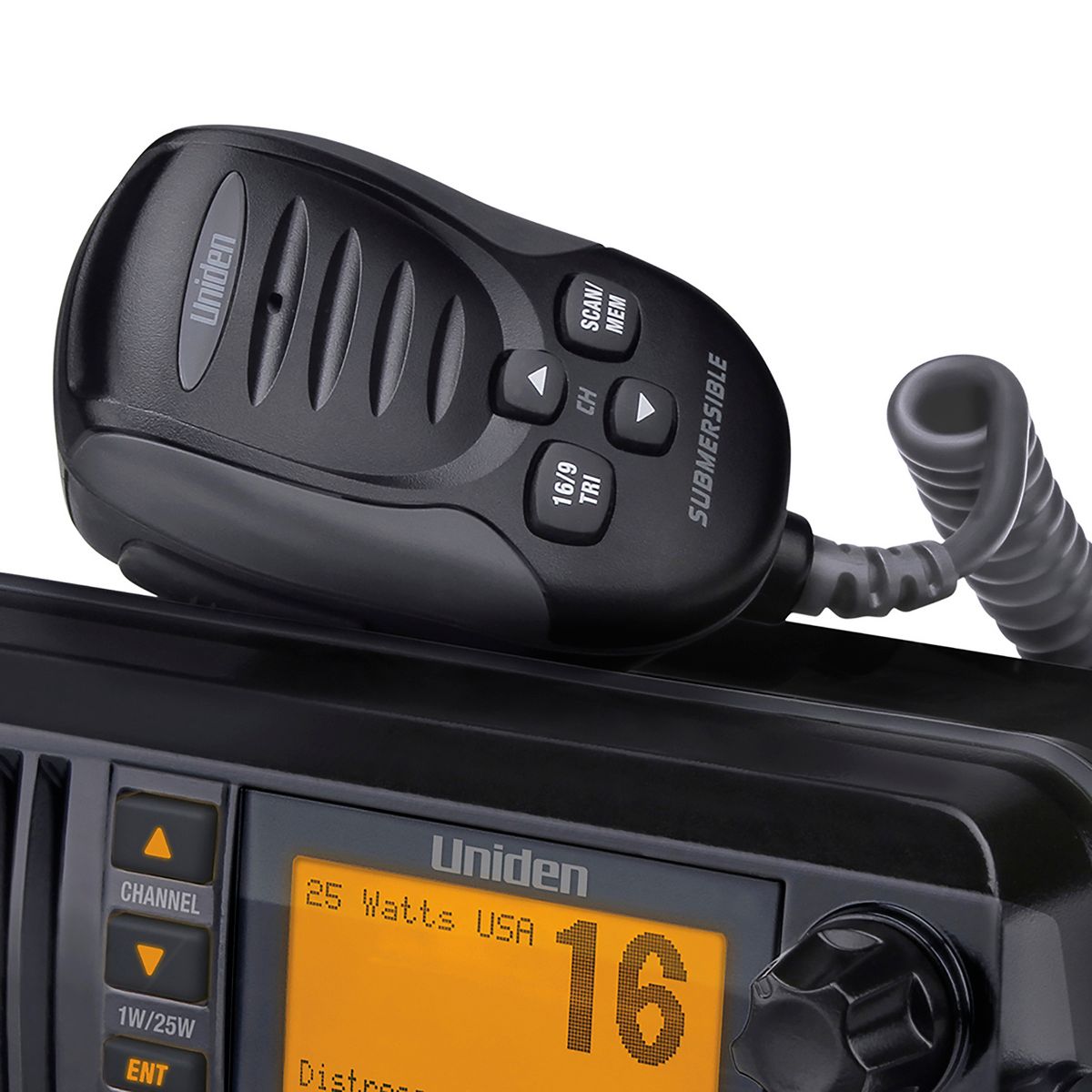 Uniden® 25-Watt Fixed-Mount VHF Marine Radio with DSC, UM435, Black in Black - thumbnail 6