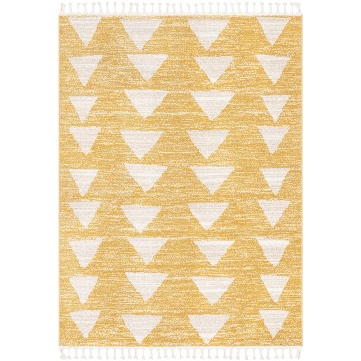 Well Woven Tango Geometric Triangle Stain-resistant Area Rug