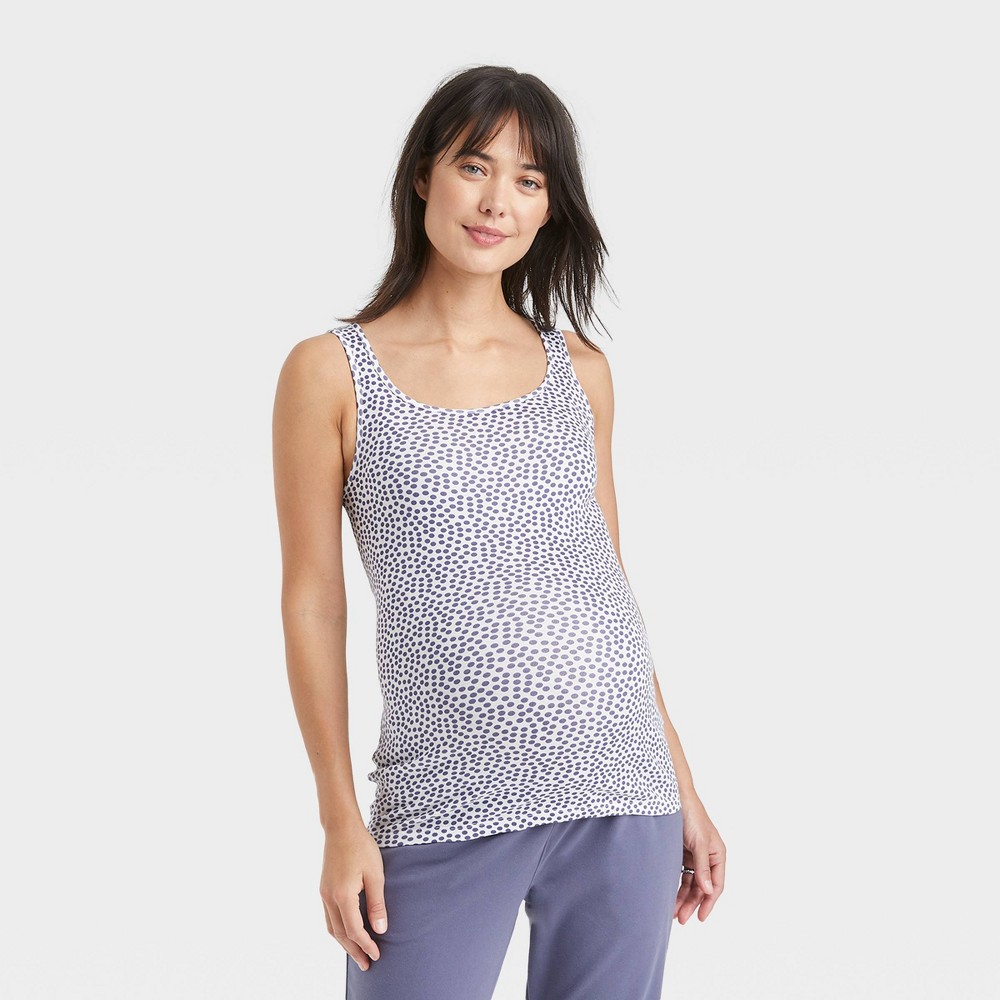 Maternity Tank Top - Isabel Maternity by Ingrid & Isabel™ White Polka Dot S