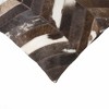 HomeRoots 18" Brown and Off White Chevron Cowhide Throw Pillow - 4 of 4