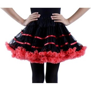 BellaSous Tutu Skirt Teen Petticoat for Tutu Costume | Child Size Black Red Tutus for Women - 1 of 1