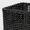 S Washed Woven Rattan Crate Black - Brightroom™: Rectangle Decorative Basket, 8" H x 11.25" W x 10" D, Air Dry - 3 of 3