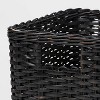 S Washed Woven Rattan Crate Black - Brightroom™: Rectangle Decorative Basket, 8" H x 11.25" W x 10" D, Air Dry - image 3 of 3