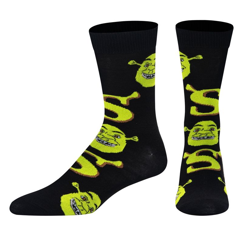 Crazy Socks, Shrek Heads, Funny Novelty Socks, Large, 2 of 6