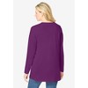 Woman Within Plus Size Perfect Long-Sleeve V-Neck Tunic - 3 of 4
