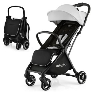 Infans Portable Baby Stroller One-Hand Fold Pushchair W/ Aluminum Frame Grey - 1 of 4