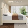 Platform Bed Frame with 50.2" Tall Velvet Upholstered Headboard and Footboard, Vertical Channel Tufted Design, Sturdy Wood Slats - 3 of 4