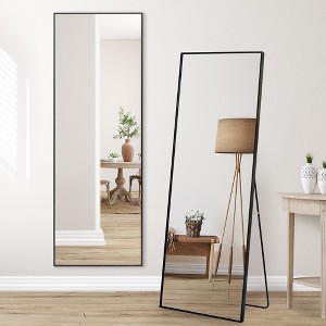 Americanflat - 21x58 Black Arched Full Length Mirror With Stand Full Body Mirror for Bedroom Living Room Bathroom - 1 of 4