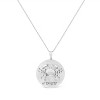 Haus of Brilliance Silver Diamond Accent Cancer Zodiac Design Pendant Necklace Medallion - 2 of 4