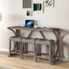 LOVMOR Farmhouse Counter Height Dining Table Set, Bar Table and Chairs Set for Living Room, Dining Room - 3 of 4