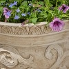 Christopher Knight Home Largo Outdoor Lightweight Concrete Urn Planter with Floral Accents - 4 of 4