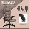 TiramisuBest 6-Point Vibrating & Heated Brown Executive Office Chair with Reclining Backrest, Armrests & Remote - 2 of 4