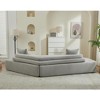 GDFStudio Maelo 128" Modern 4-Seater Boucle Teddy Upholstered Sectional Sofa with Throw Pillows and Lumbar Pillows - 4 of 4