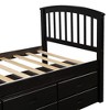 Sapphtopaz Twin Size Bed Frame with Wood Headboard and Footboard Platform Bed Frame with 6 Storage Drawers Platform for Bedroom, Apartment - 4 of 4