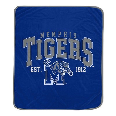 NCAA Memphis Tigers Vintage Arch Block Flannel Fleece Blanket