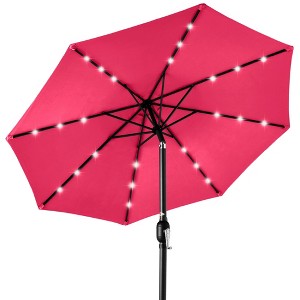 Best Choice Products 10ft Solar LED Lighted Patio Umbrella w/ Tilt Adjustment, UV-Resistant Fabric - 1 of 4