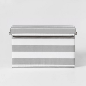 Large Rectangle Kids' Storage Striped Bin - Pillowfort™ - 1 of 4