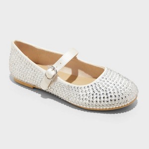 Kids' Nell Rhinestone Mary Jane Flats - art class™ Off-White - 1 of 4