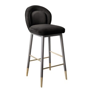 Hailey Velvet Stool - 1 of 4