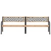 vidaXL Outdoor Patio Bench Outdoor Garden Bench with Backrest Armrests Wood - 93.7" x 22.8" x 30.3" - 3 of 4