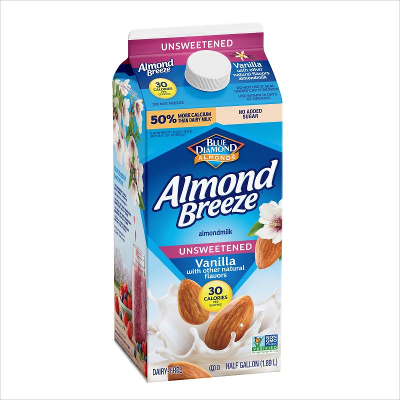 Almond Breeze Unsweetened Vanilla Almond Milk - 0.5gal, 6 of 11