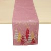 Unique Bargains Christmas Table Runner Pink Gold Tone White 72"x13" 1 Pc - 4 of 4