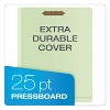 Pendaflex End Tab Classification Folders, 1.75" Expansion, 1 Divider, 4 Fasteners, Letter Size, Pale Green Exterior, 10/Box - 3 of 4