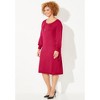 Catherines Women's Plus Size Liz&Me Boatneck Sweater Dress - 4 of 4