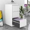 KTMBDW 3/4 Drawer File Cabinet with Lock, Vertical File Cabinets for Home, Printer Stand, Metal Office Storage Cabinet for Letter/Legal/A4 - 3 of 4