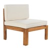 Maliang  Outdoor Backyard Patio Wood 5-Piece Sectional Sofa Seating Group Set with Cushions, Natural Finish+ Cushions - 4 of 4