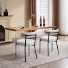 Mid Century Modern Dining Chairs Set of 2, Boucle Upholstered Chairs with Adjustable Legs & Backrest for Dining Room and Home - 4 of 4