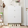 CLIHOME 24 Pair Entryway Shoe Storage Organizer Cabinet Flip Drawers Closet Shoe Rack Shelf Organizer - 2 of 4