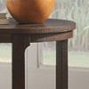 Traditional Round Coffee Table Set, 2pcs Mid-Century Rustic Circle Wooden Side Table Accent Table, Staggered Height End Table - ModernLuxe - 4 of 4