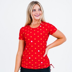 Calypsa Women's UPF 50+ Short Sleeve Adele Swim Top - 1 of 4