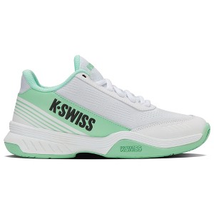 K-Swiss Women's Speedex 2 Tennis Shoe (White/Neon Mint/Black). - 1 of 4